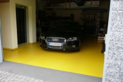 Garage einfarbig - Schwelle Coloritquarz-Einstreuung
