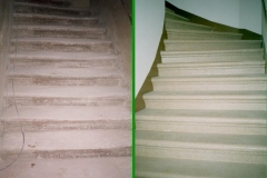 Steintreppe vorher / nachher