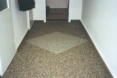 Flur Steinteppich braun mit Muster